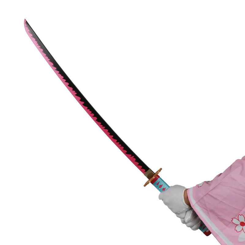 41 Inch Demon Slayer Samurai Katana Sword With Belt and Holder Kanroji Mitsuri Tanjiro Halloween Cosplay Props Decoration