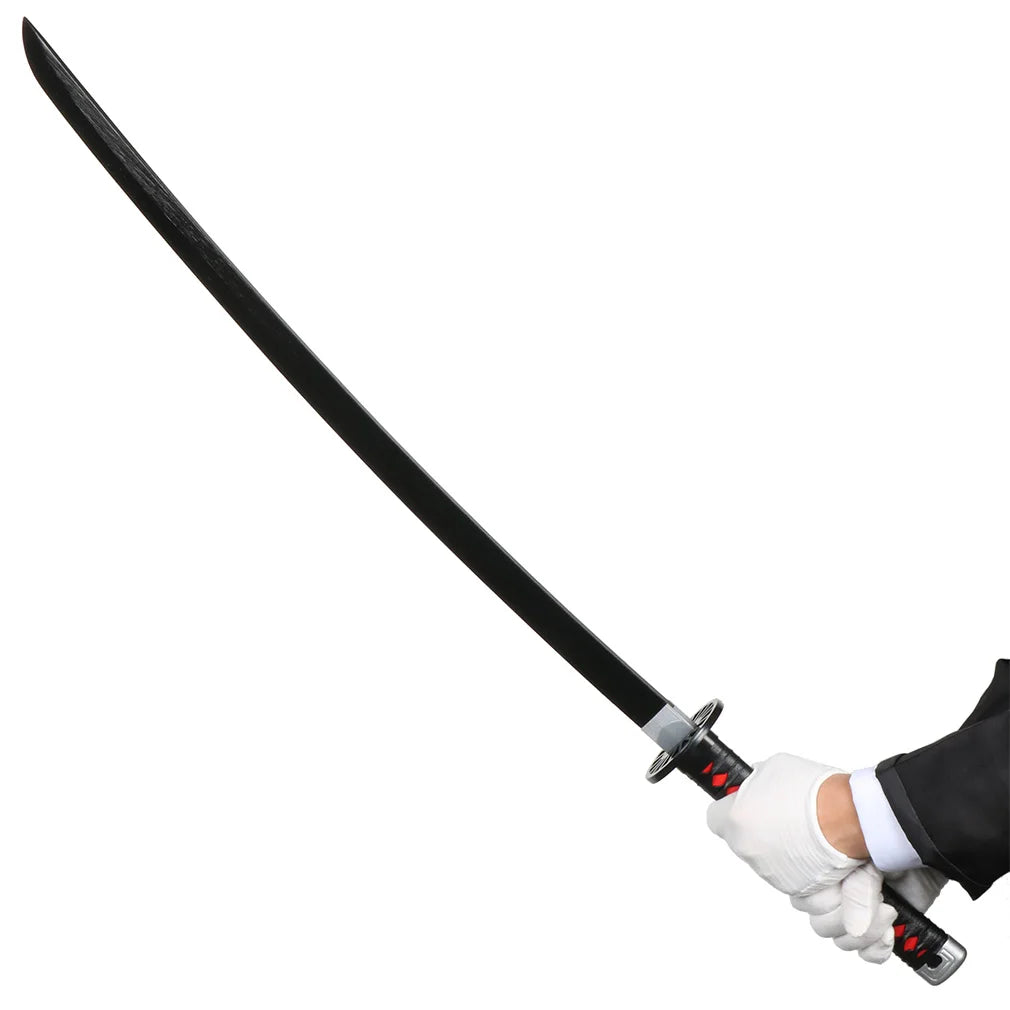 US Warehouse Stock Anime Swords  Wood Bamboo Katana Not Sharp Equipped with Sword Holder and Belt