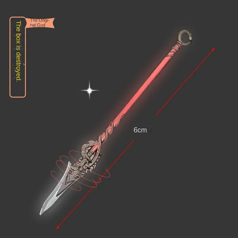 GY Genshined Impact 6Cm Metal Anime Sword Crafts Souvenir Gift Weapon Model Keychain Comics Cosplay Keyring Other Key Chains