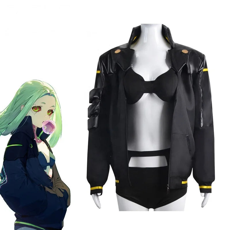 Wholesale Cyberpunk: Edgerunners Anime Cosplay Costume High School Uniform Outfit Rebecca Halloween Party Costume