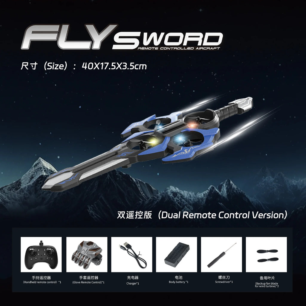 Flying Sword Hover UAV Adjustable Speed Quadcopter Surrounding Stunts Remote Control Foam Airplane Aircraft Toys for Kids