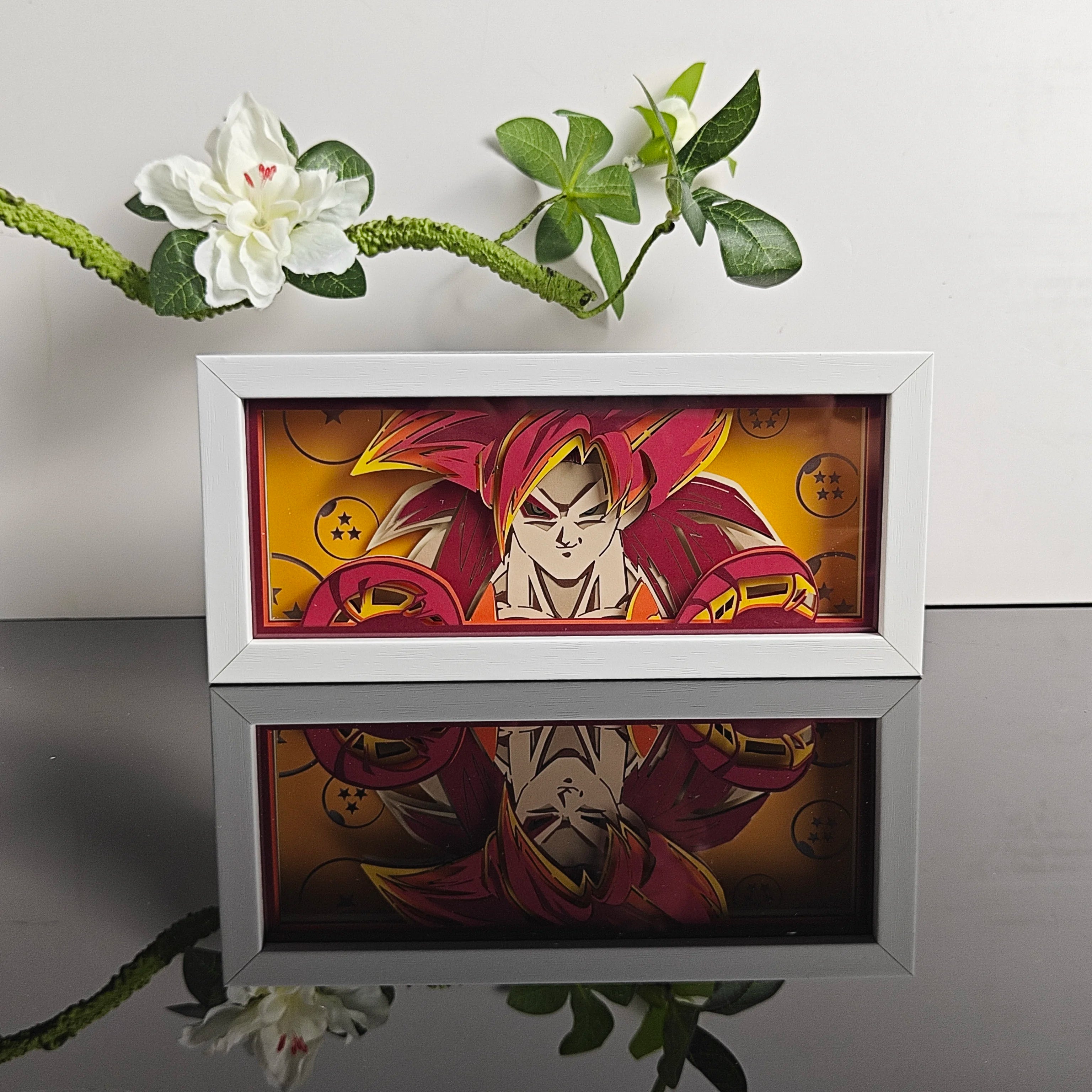 USA Warehouse Dropshipping One Pieces Anime Paper Carving Lamp 3D Anime Light Box Handicrafts Table Decoration Christmas Wedding