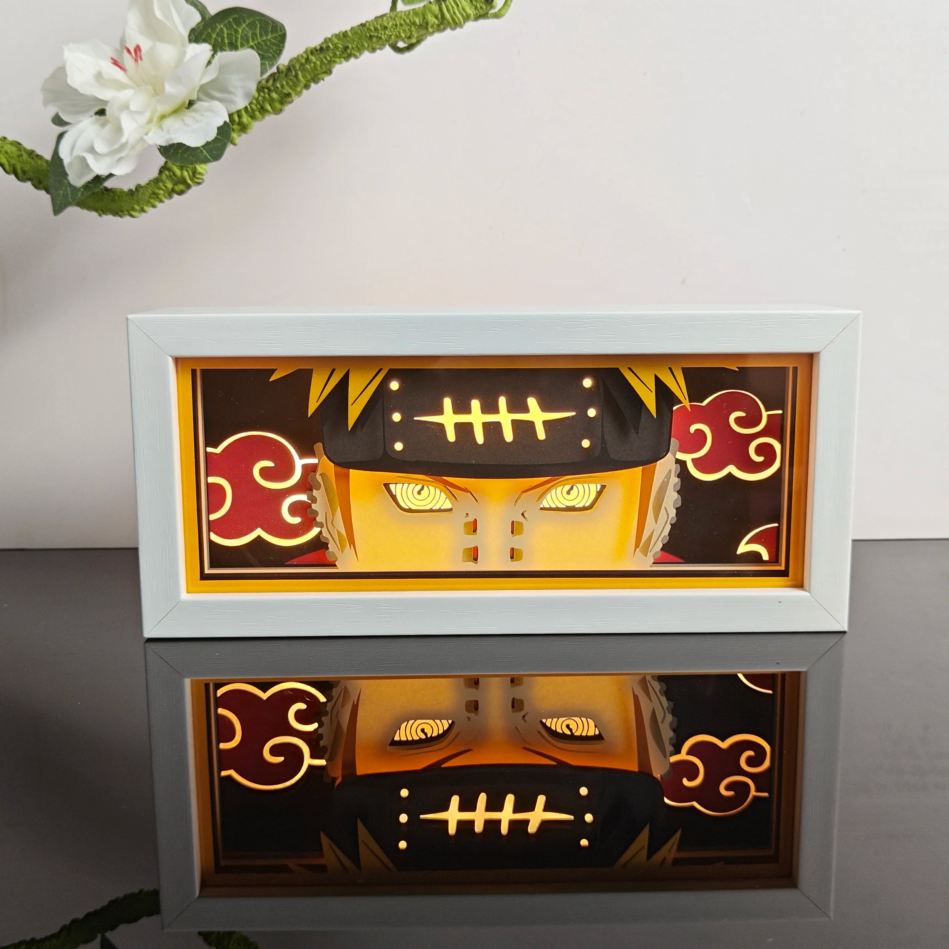 Anime Demon Slayer USA Warehouse Dropshipping Paper Carving Lamp 3D Anime Light Box Handicrafts Table Decoration Christmas Gift