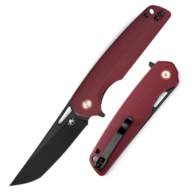 Klaken J145 D2 Steel G10 Handle Folding Knife Outdoor Camping Hunting Knife Ready to Ship in USA Warehouse