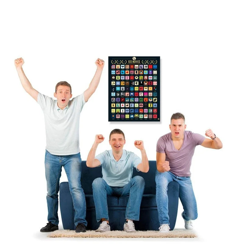 Top 100 Anime Scratch Poster