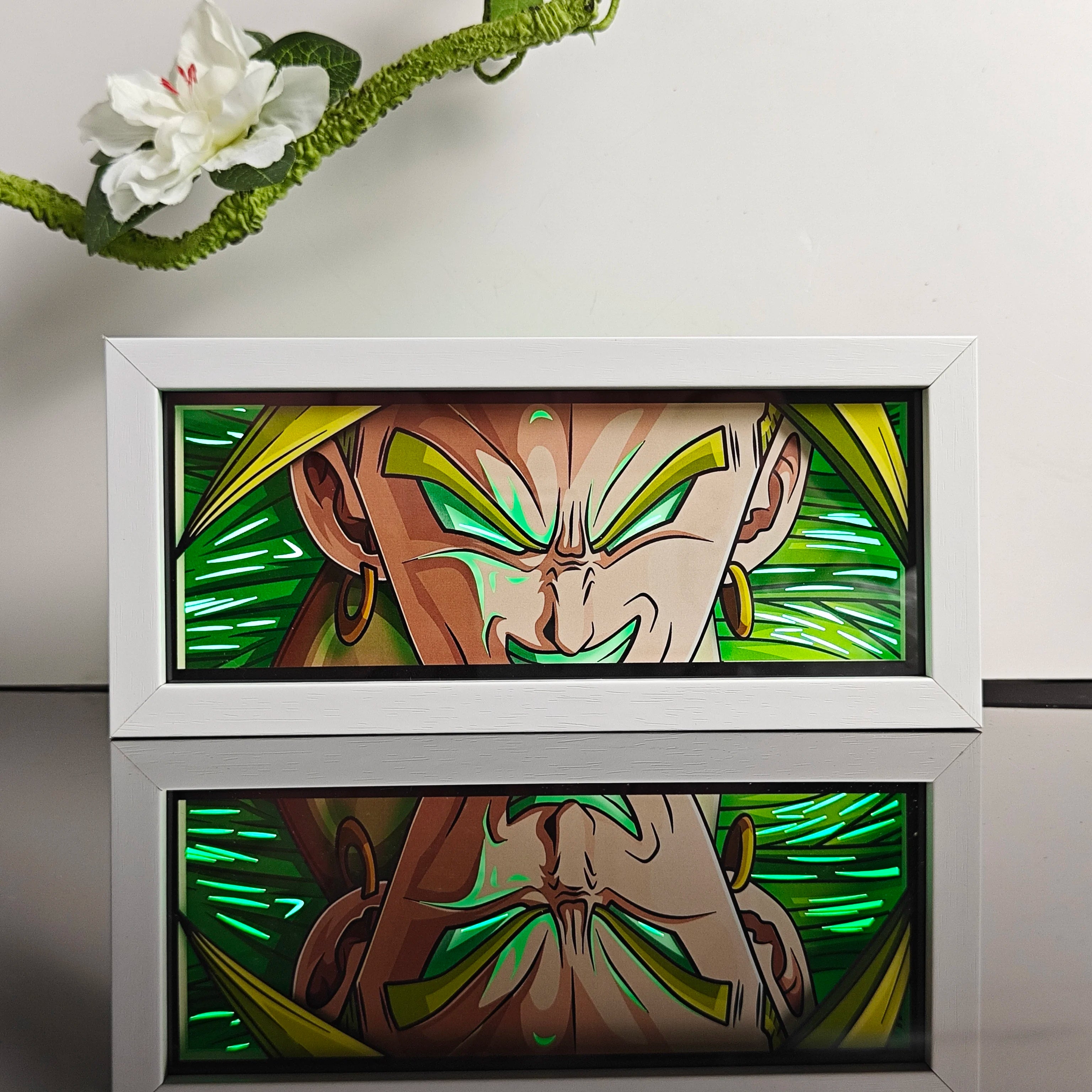 USA Warehouse Dropshipping  Anime Light Box Solo Leveling Paper Art Carved Wooden Table Lamp  Nightlight Bedroom Decoration Gift