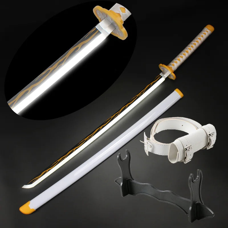 LED Sword Zoro Demon Slayer Katana Yamoto Light up Sword Anime Cosplay Weapons Props