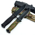 Portable Multifunctional Black Folding Knife with Stainless Steel and Rubber Handle for Outdoor Camping Custom OEM Support
