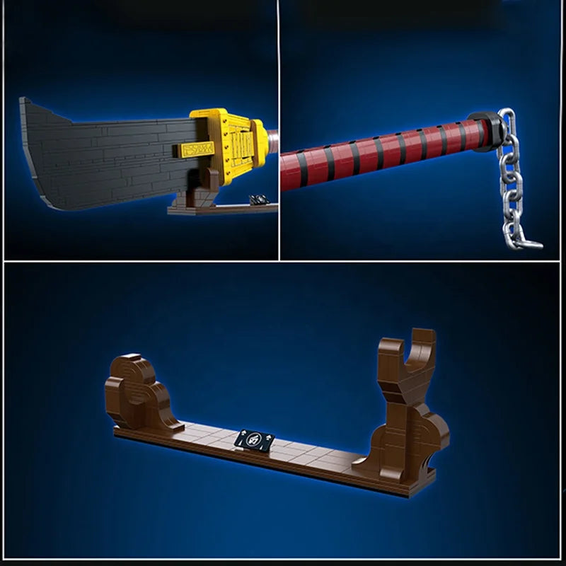 DK 1510 Anime Whitebeard Edward Newgate Katana Sword Model Samurai Knife Weapon Assembly Bricks Toys Building Blocks Sets