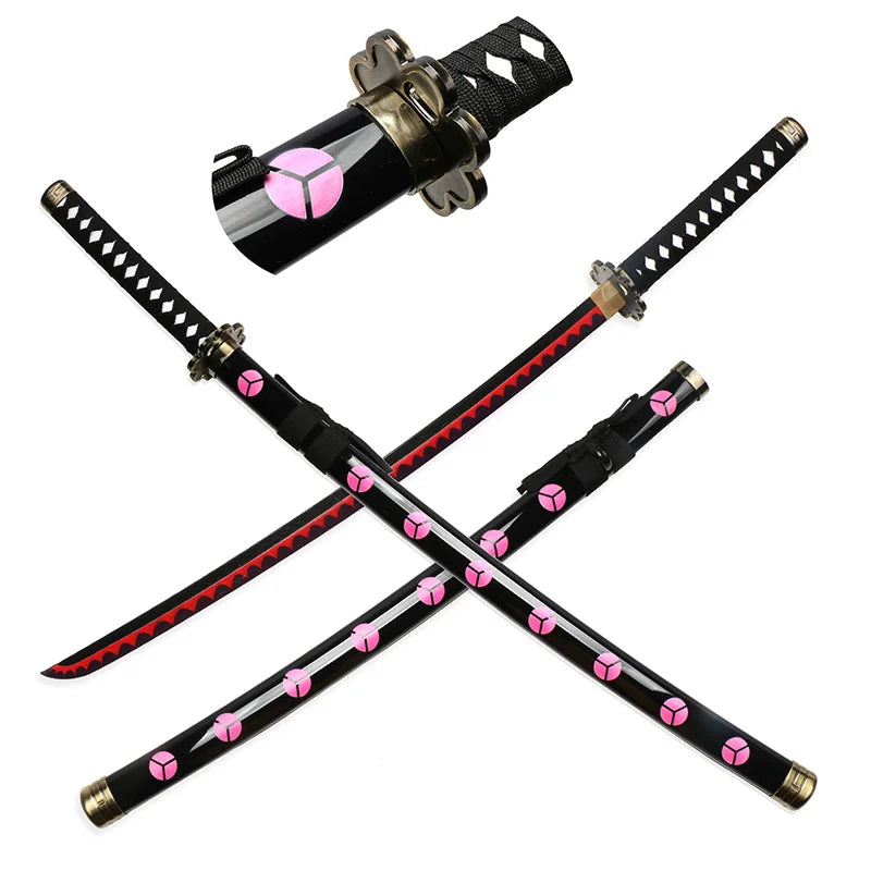 Roronoa Zoro Katana 104cm/41in Cosplay Toy Sword Anime Role-playing Weapons Enma White Nidai Kitetsu with Sword Holder and Belt