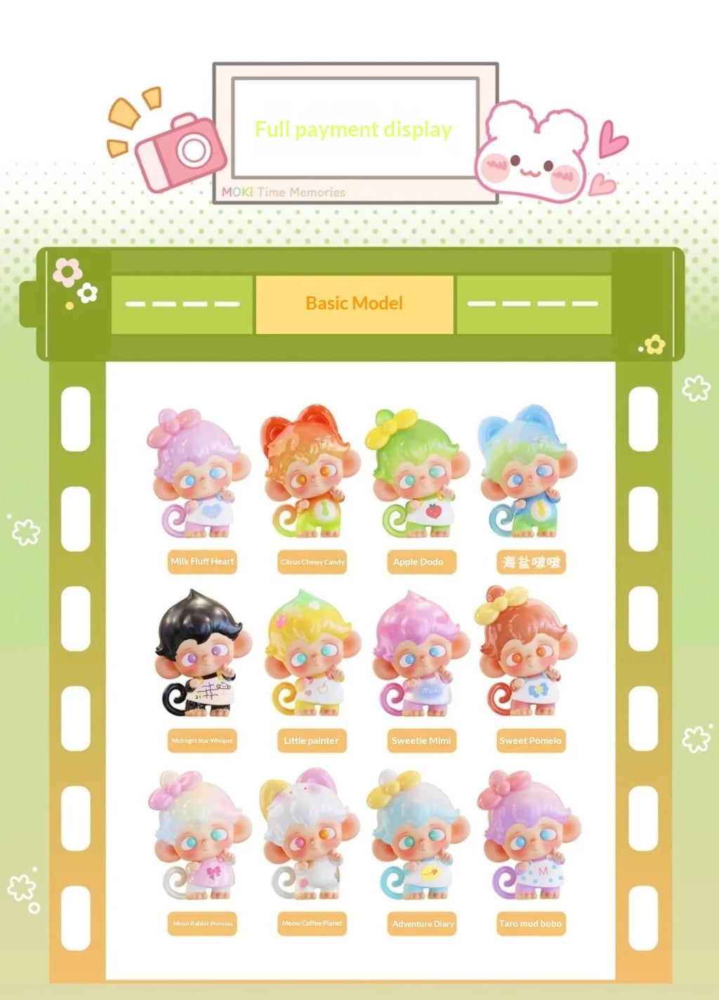 Authentic Moki Time Manga Collection Mini Blind Box Cute Little Monkey Handmade Trendy Birthday Gift Desktop Ornament