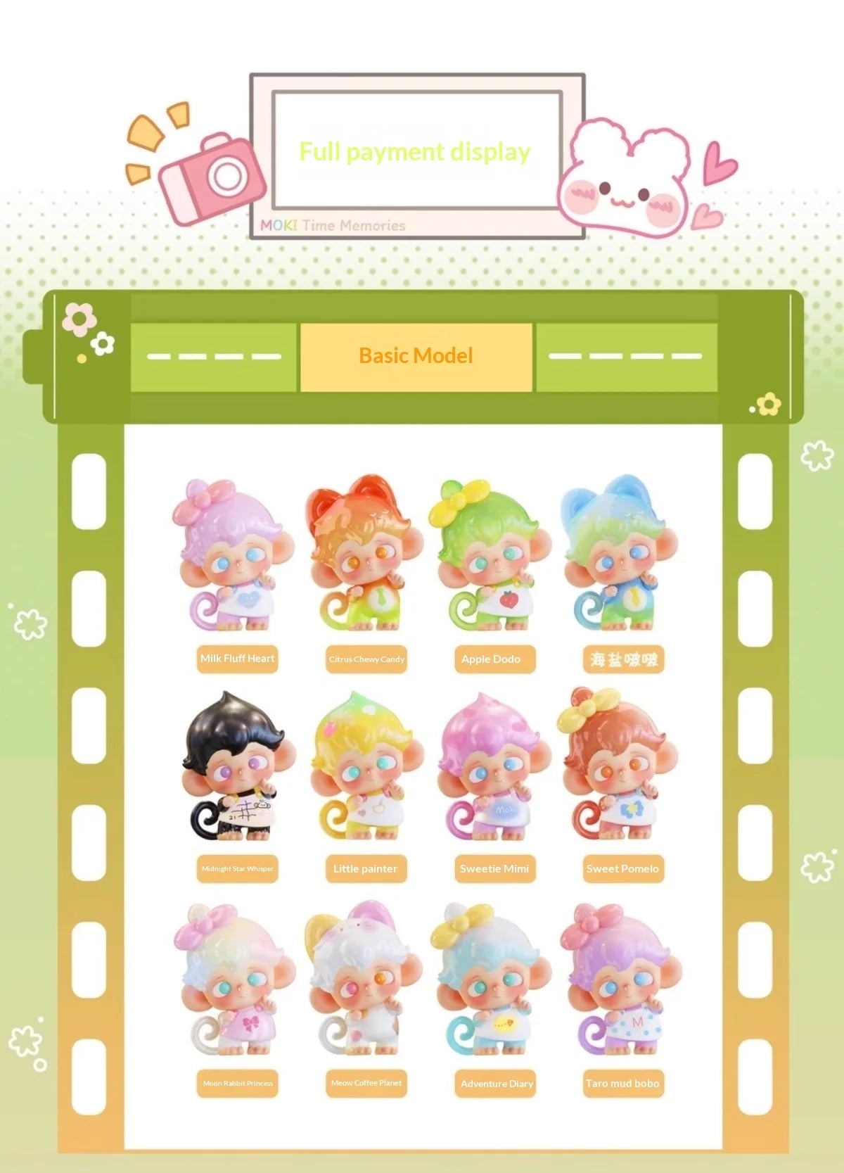 Authentic Moki Time Manga Collection Mini Blind Box Cute Little Monkey Handmade Trendy Birthday Gift Desktop Ornament