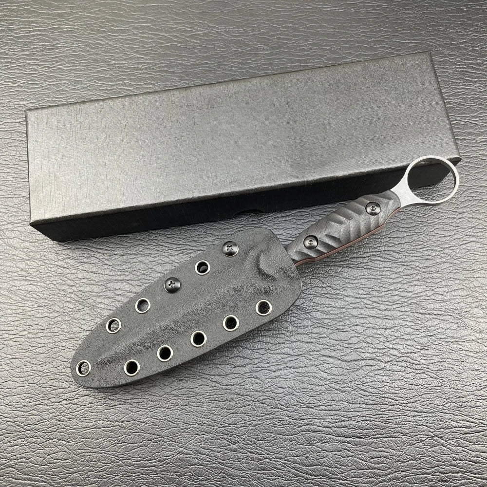 High Quality Tactical Fixed Blade Knife Outdoor Portable Survival Knife 8CR14 Steel EDC Hunting Knife with Kydex Sheath