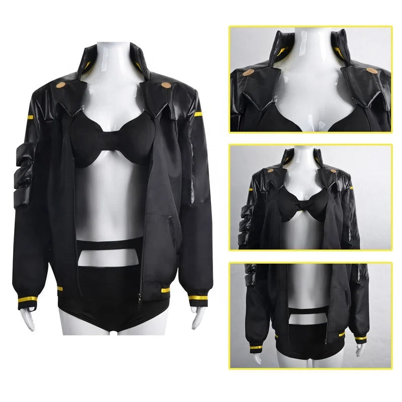 Wholesale Cyberpunk: Edgerunners Anime Cosplay Costume High School Uniform Outfit Rebecca Halloween Party Costume
