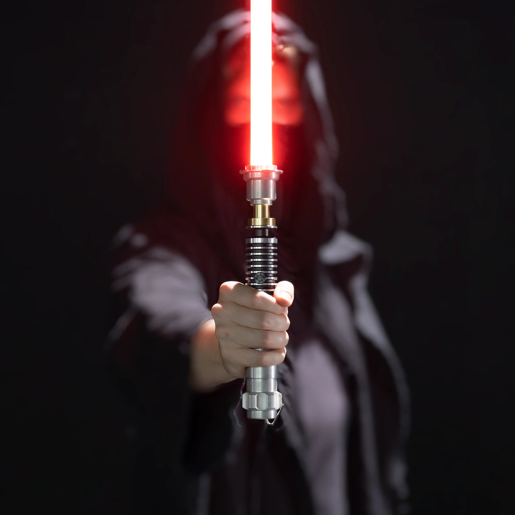 Luke Metal Hilt Luminous Lightsaber Super Bass Speaker Smooth Swing for App Support for for LED Light Sword