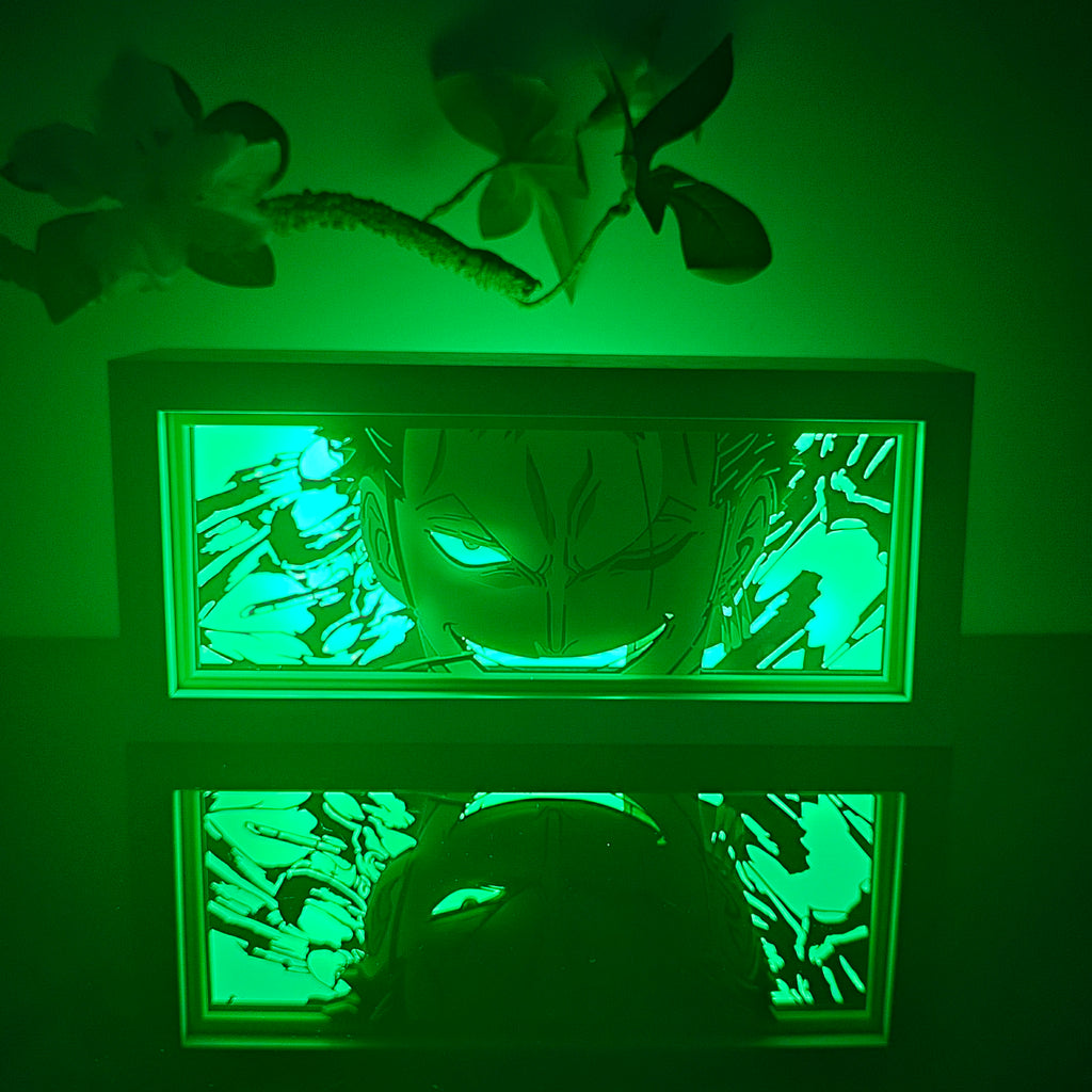 USA Warehouse Dropshipping One Pieces Anime Paper Carving Lamp 3D Anime Light Box Handicrafts Table Decoration Christmas Wedding