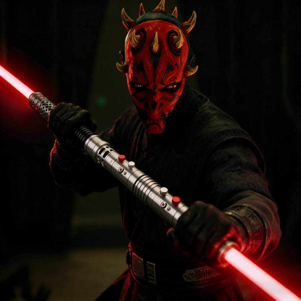 Nexussabers Darth Maul Lightsaber Metal Hilt Laser Sword Heavy Dueling FX Sound Blaster From Maul Shadow Lord