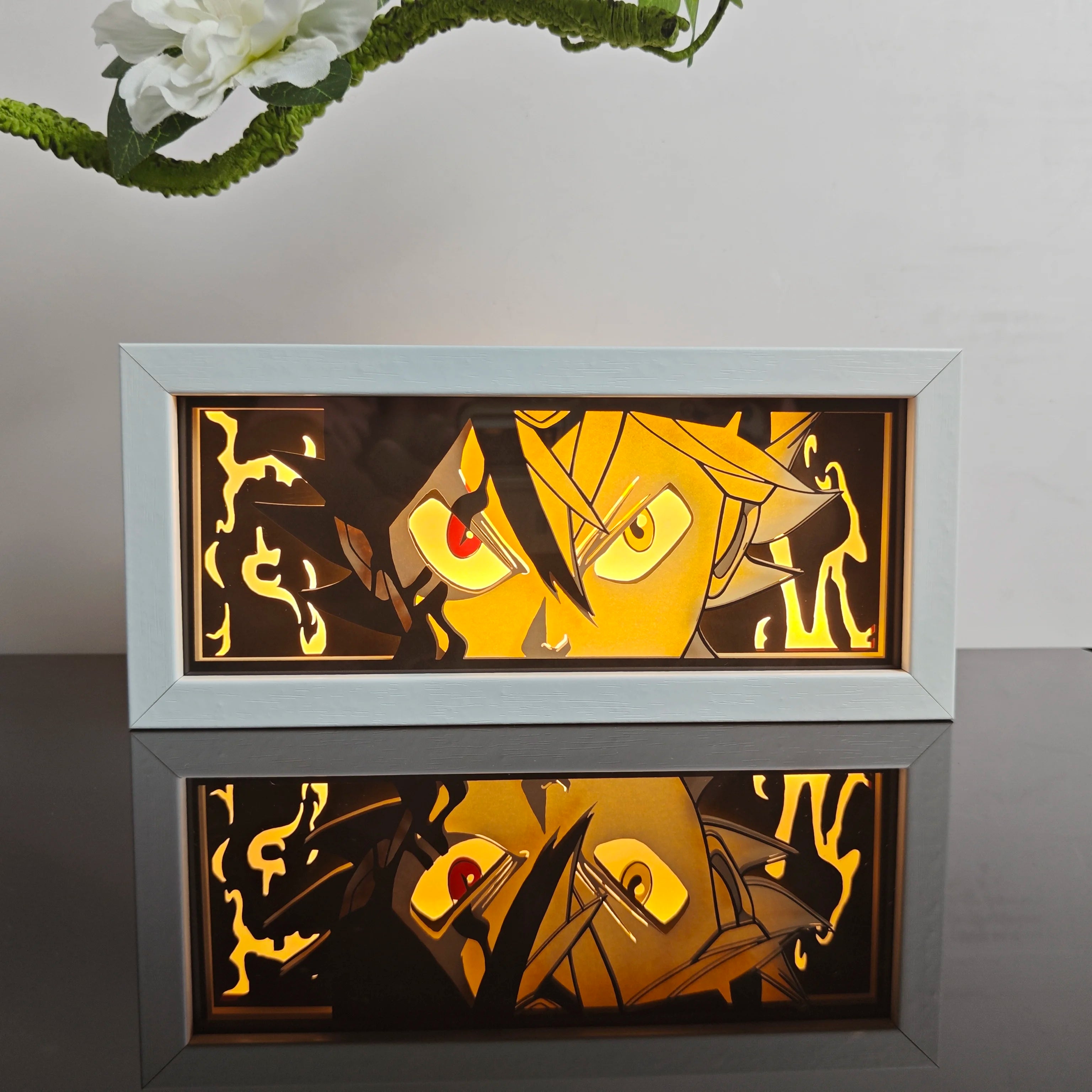 USA Warehouse Dropshipping One Pieces Anime Paper Carving Lamp 3D Anime Light Box Handicrafts Table Decoration Christmas Wedding