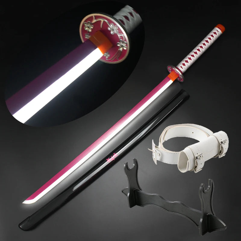 LED Sword Zoro Demon Slayer Katana Yamoto Light up Sword Anime Cosplay Weapons Props