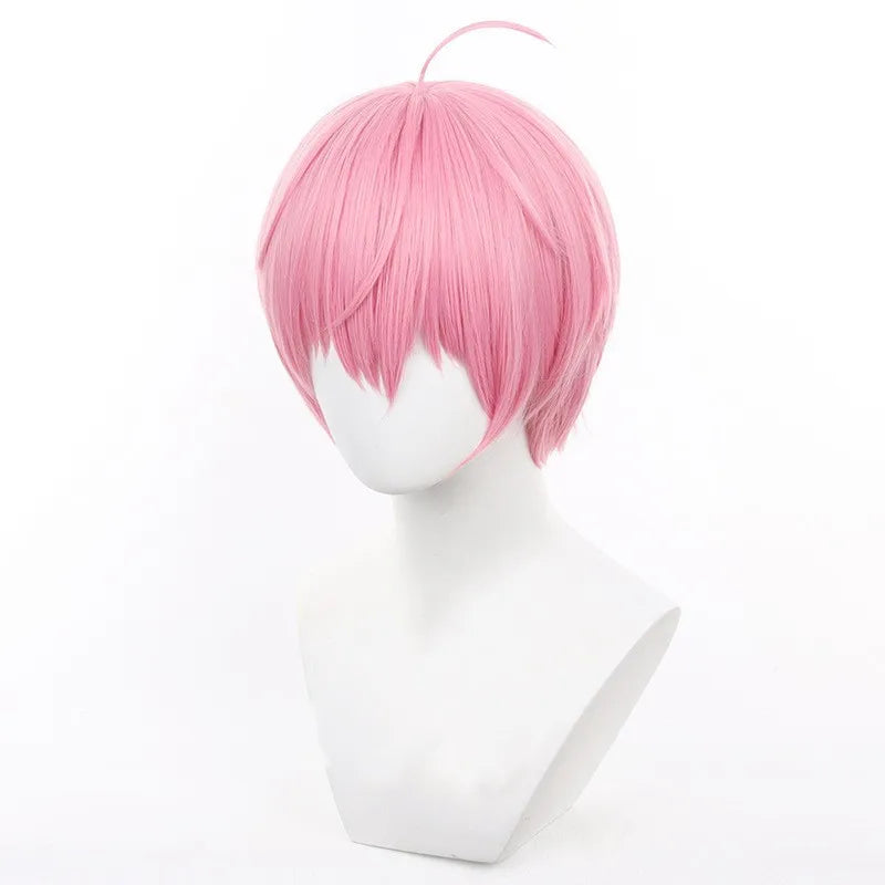 Wholesale Link Click Cosplay 30cm Short Pink Bobo Li Tianchen Wig Synthetic Heat Resistant Hair Anime Cosplay Wig