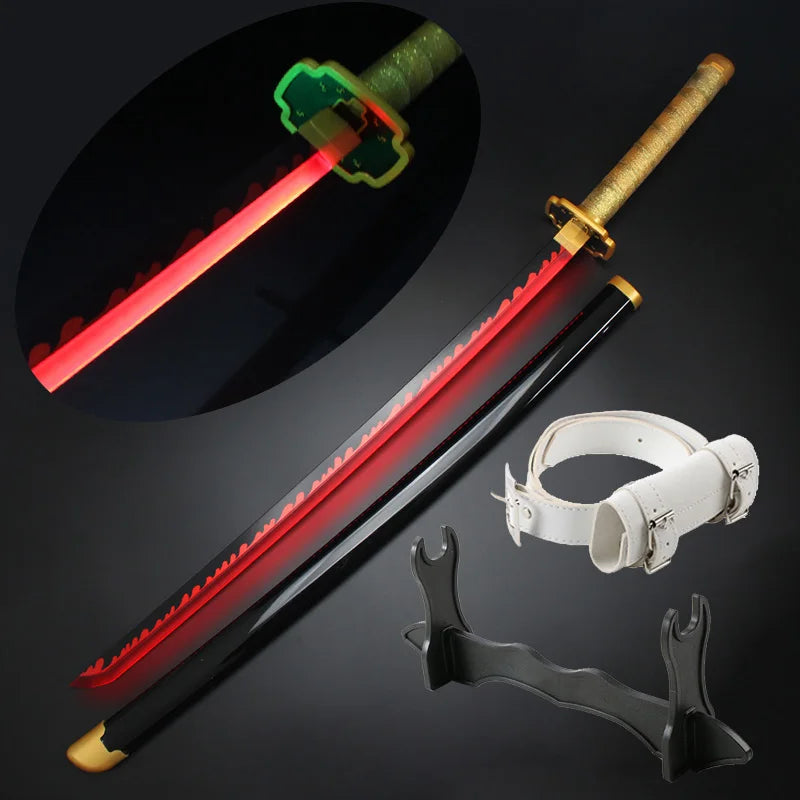 LED Sword Zoro Demon Slayer Katana Yamoto Light up Sword Anime Cosplay Weapons Props