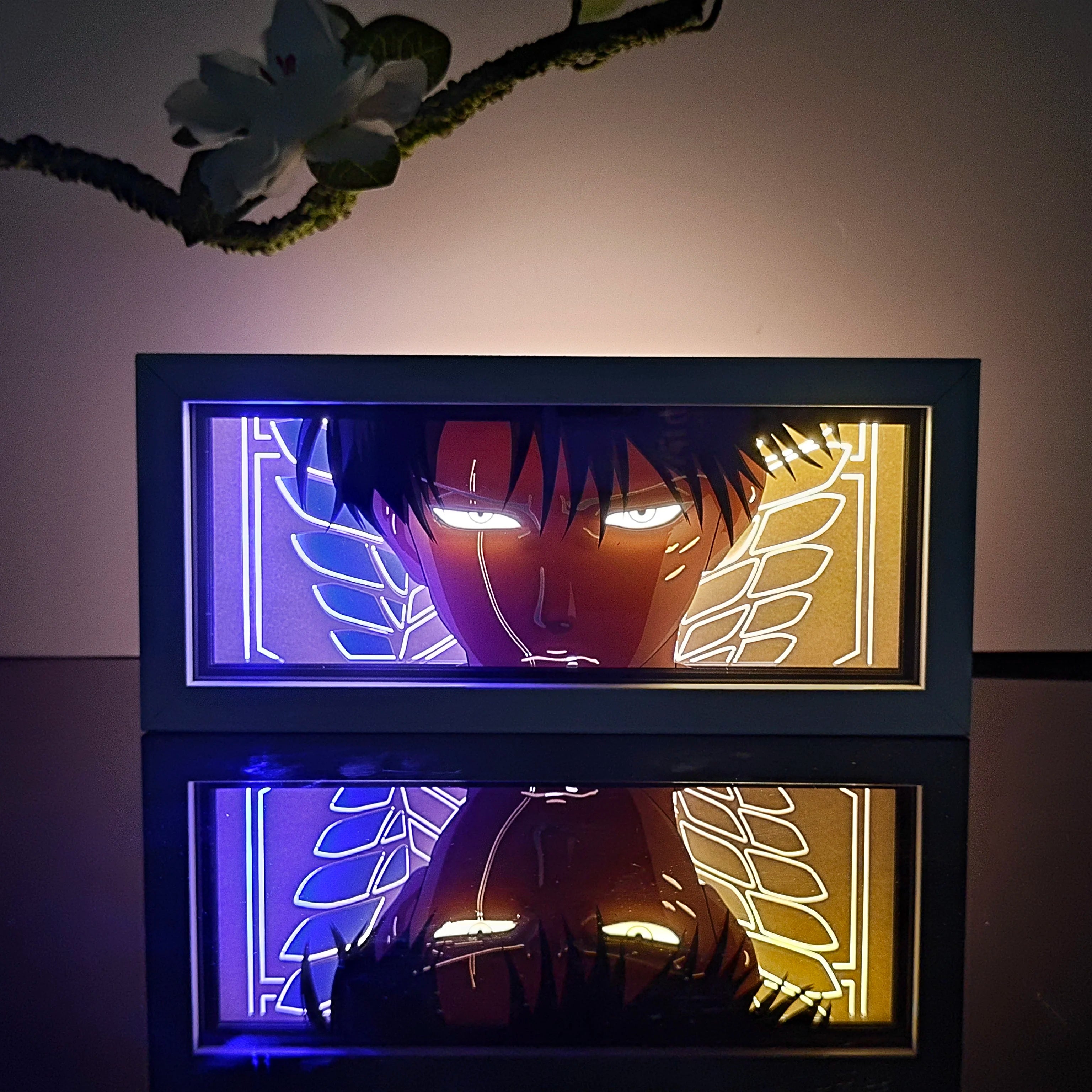 USA Warehouse Dropshipping OnePieces Zoro  Paper Carving Lamp 3D Anime Light Box Handicrafts Table Decoration Christmas Gift