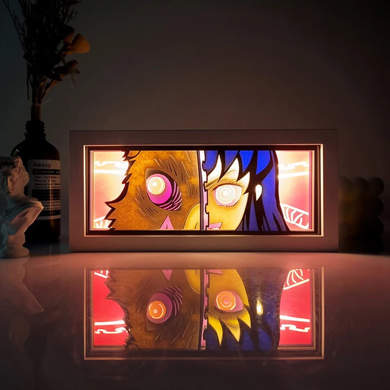 For Kid Hot Sale Customized Light up Manga Led Strips Painting Anime Box Decor Art Carving Lamp With Gift Box Esty Shopify