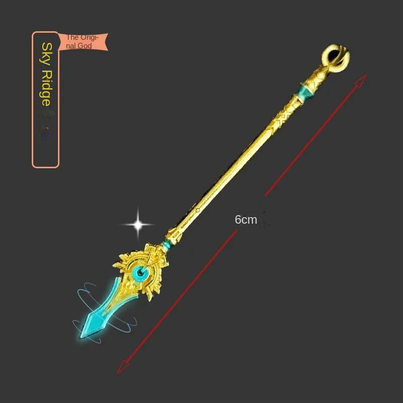 GY Genshined Impact 6Cm Metal Anime Sword Crafts Souvenir Gift Weapon Model Keychain Comics Cosplay Keyring Other Key Chains