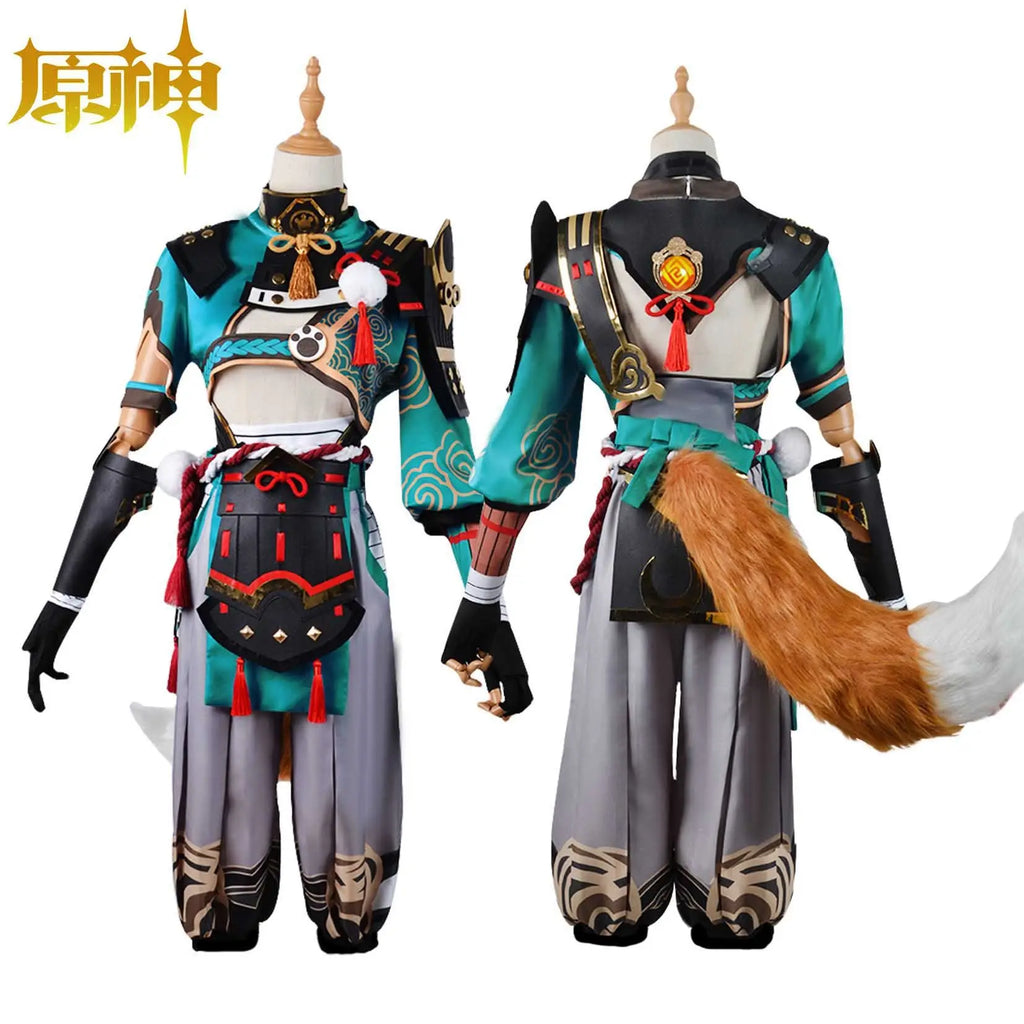 Genshin Impact Gorou Cosplay Costume Wig With Ears Goro Cosplay Tail Costumes Full Set Cosplay Props Party Outfits
