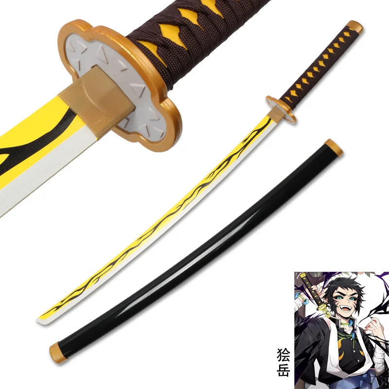 Promotion Katana Real Anime Sword Samurai Demon Slayer Fire God Tanjiro Cosplay Swords