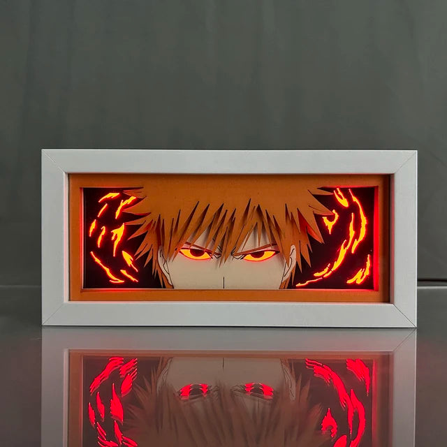Paper Cut Anime Light Box Bleach Ulquiorra Cifer for Bedroom Decor Kids Table Lamps Ichigo Kurosaki Lightbox Led Manga Bleach