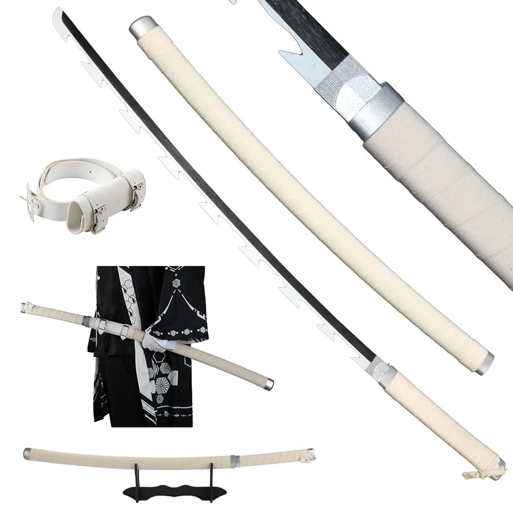 Anime Katana 104cm/41in Tanjiro Zenitsu Kyoujurou Samurai Swords Original Texture Anime Katana Cosplay Bamboo Wooden Toy Sword