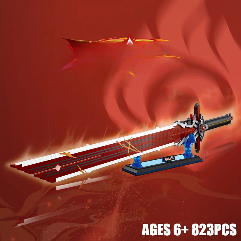 Jie Star 92031 Japanese Samurai Katana Sword Weapon Model DIY Amenoma Kageuchi Sword Toys for Children Building Blocks Sets