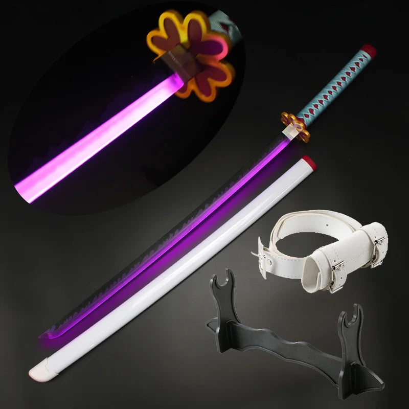 LED Sword Zoro Demon Slayer Katana Yamoto Light up Sword Anime Cosplay Weapons Props