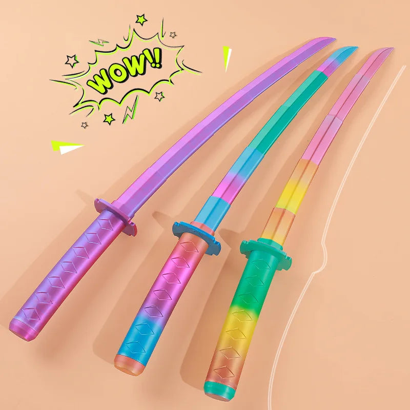 Premium Quality Telescopic Gravity Knife, 3D Printed Model Toy, Magic Transforming Samurai Sword Unsharpened DIY Kit