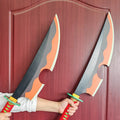 2pcs Uzui Tengen Swords Original Texture Anime Katana Cosplay Bamboo Wooden Toy Sword