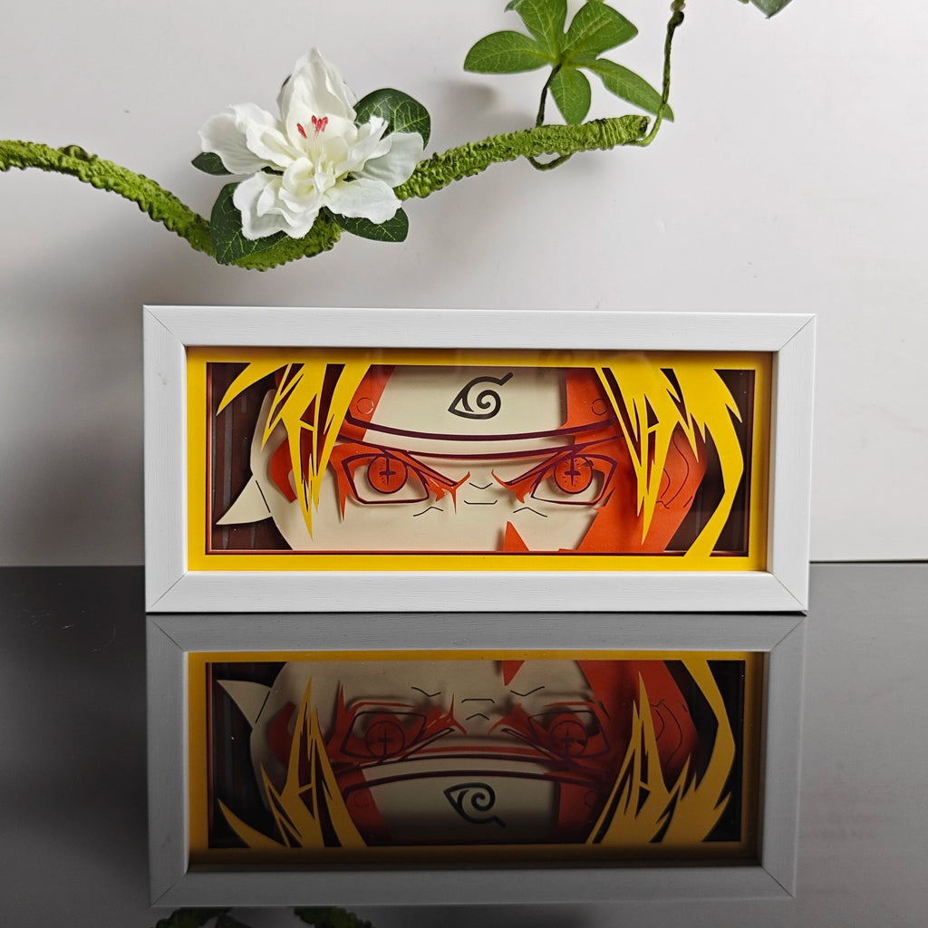 USA Warehouse Dropshipping Demon Slayer  Paper Carving Lamp 3D Anime Light Box Handicrafts Table Decoration Christmas Gift