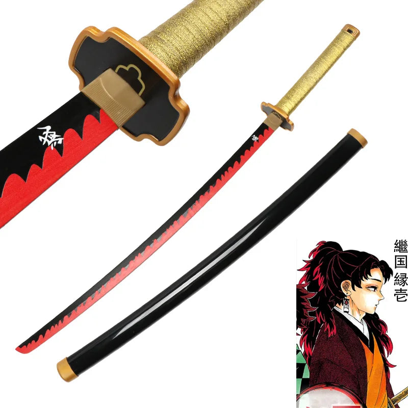 Promotion Katana Real Anime Sword Samurai Demon Slayer Fire God Tanjiro Cosplay Swords