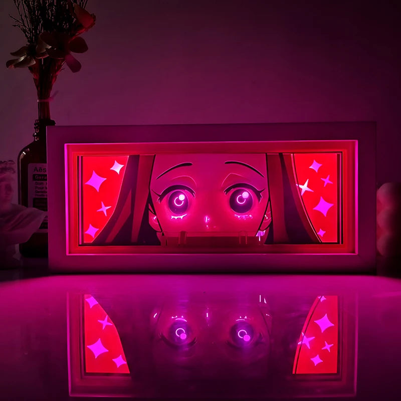 For Kid Hot Sale Customized Light up Manga Led Strips Painting Anime Box Decor Art Carving Lamp With Gift Box Esty Shopify