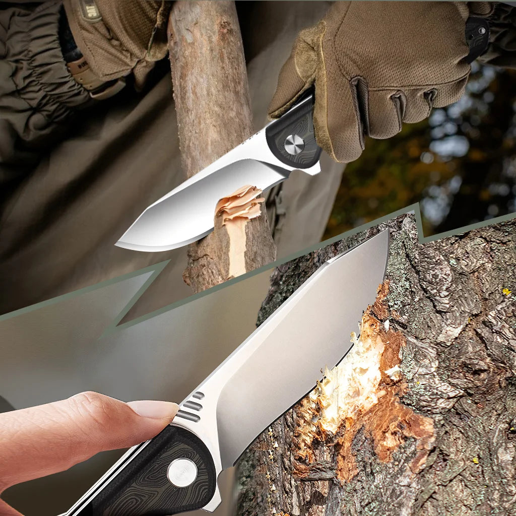 OEM EDC Outdoor G10 Survival Pocket Knife D2 Stainless Steel Grade DIY Camping Tactical Outdoor Folding Knives