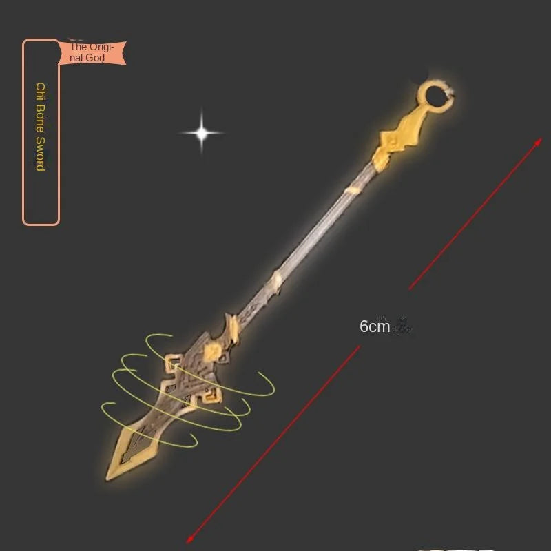 GY Genshined Impact 6Cm Metal Anime Sword Crafts Souvenir Gift Weapon Model Keychain Comics Cosplay Keyring Other Key Chains