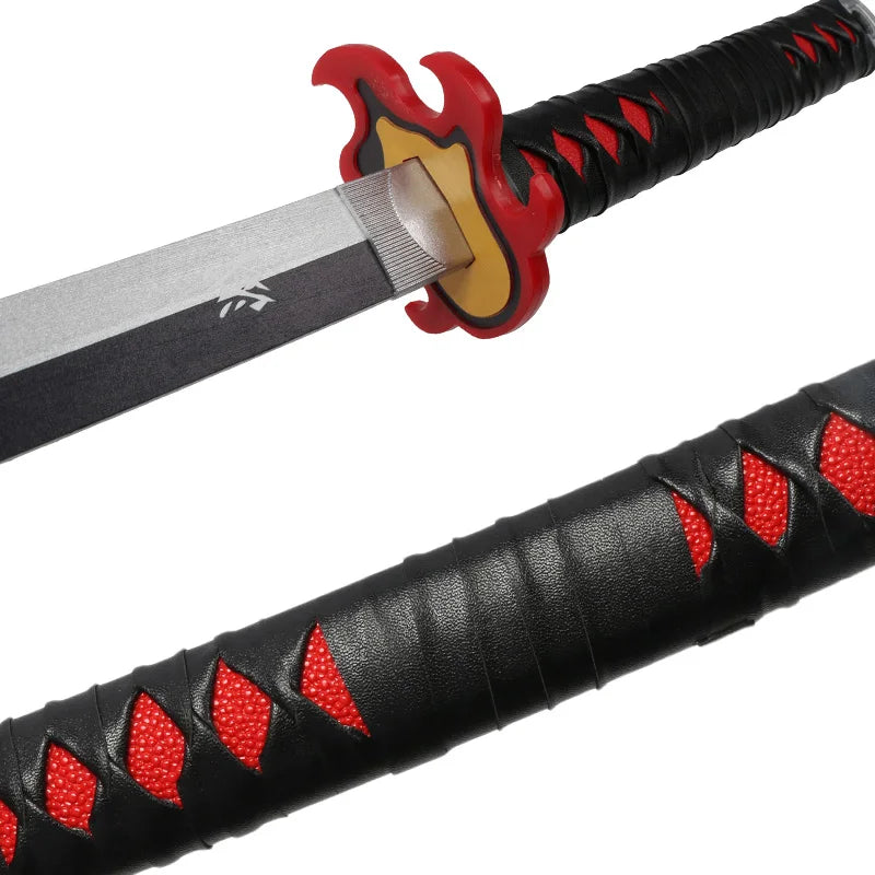 Promotion Katana Real Anime Sword Samurai Demon Slayer Fire God Tanjiro Cosplay Swords