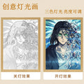 Cartoon Glow Poster Led Light Wall Art Painting Home Decor Anime Light Box Lamp Attack on Titan Anime Poster