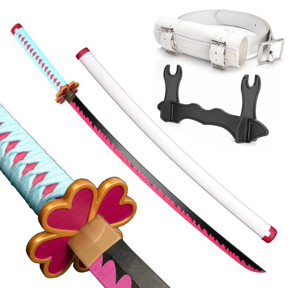 Wood Swords Demon SlayerTanjiro Katana Cosplay Sword Weapon Plastic Samurai Sword for Anime Prop with  Holder and Belt