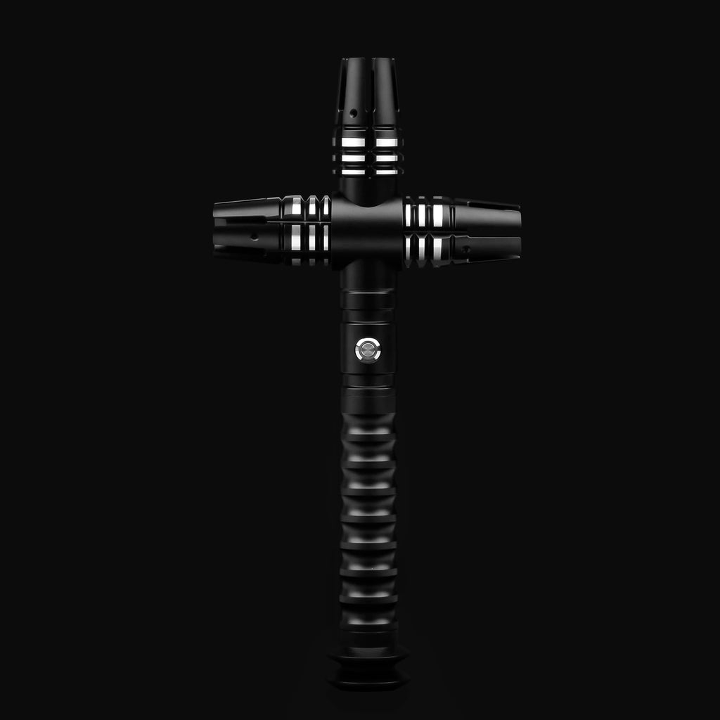 TXQsaber Kylo Ren Cross-guard Lightsaber for Dueling 12 Changeable Color &10 Soundfonts With Smooth Swing Sword for Cosplay