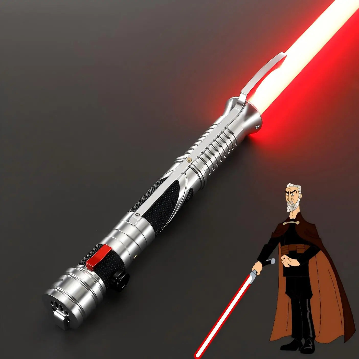 Wholesale Dropshipping Dooku Lightsaber Simple Version | Factory Direct | Aluminium Alloy Polycarbonate LED Toy Sword