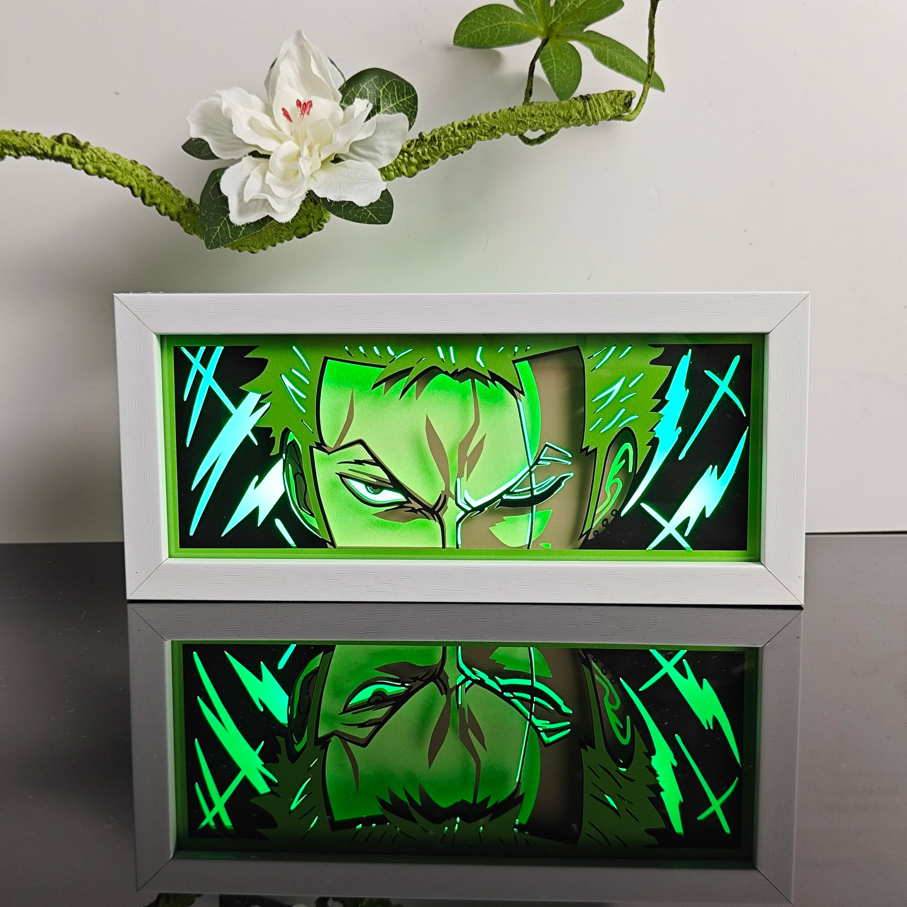 Anime Demon Slayer USA Warehouse Dropshipping Paper Carving Lamp 3D Anime Light Box Handicrafts Table Decoration Christmas Gift