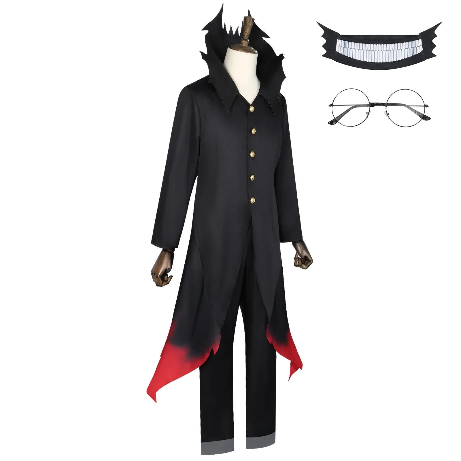 Wholesale Ken Takakura Okarun Cosplay Costume for Adults Dandadan Anime Cosplay for Halloween Party Black Uniform Costume