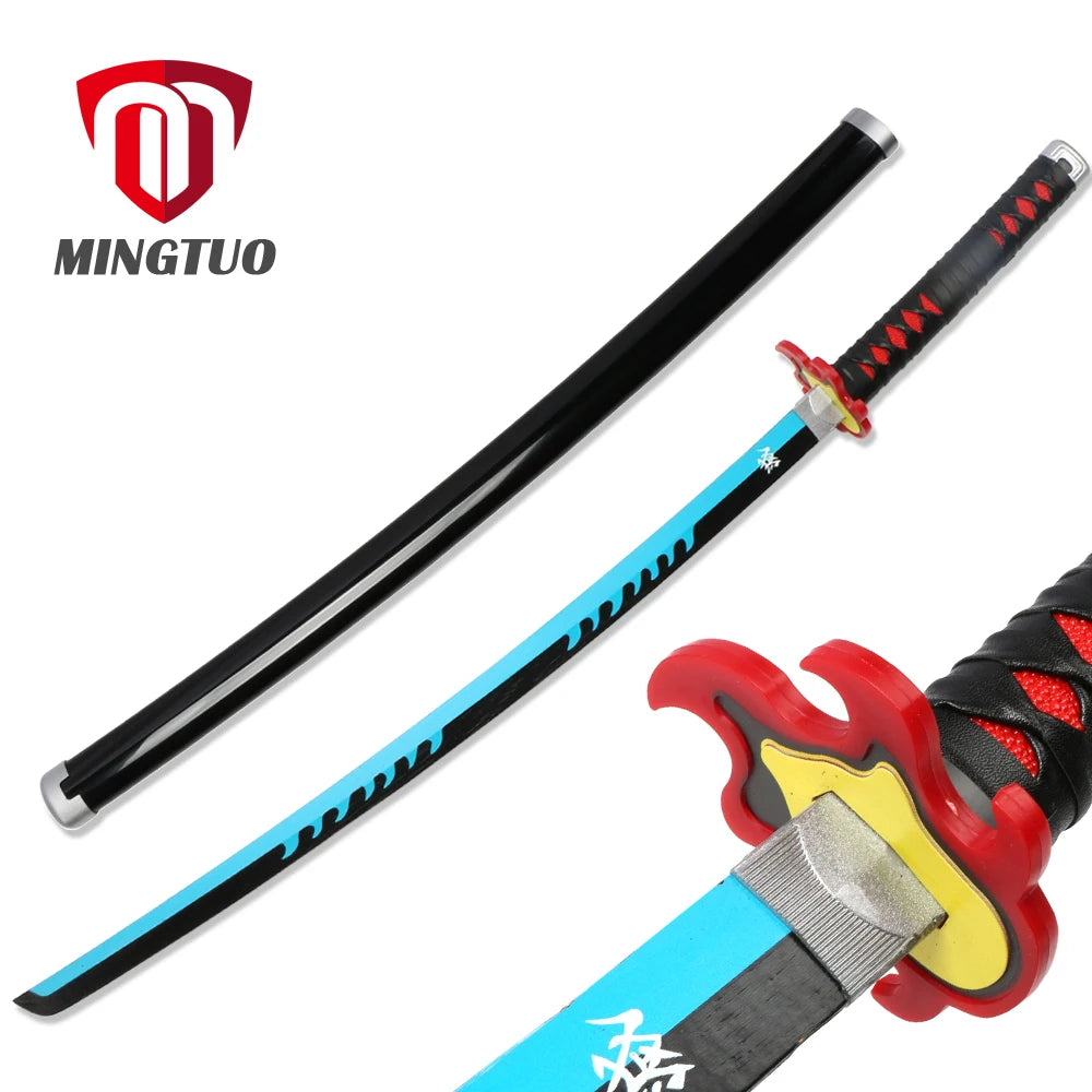 Promotion Katana Real Anime Sword Samurai Demon Slayer Fire God Tanjiro Cosplay Swords