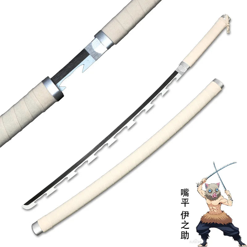 Promotion Katana Real Anime Sword Samurai Demon Slayer Fire God Tanjiro Cosplay Swords
